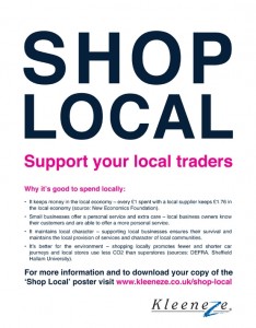 Kleeneze Shop Local Poster